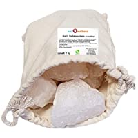 SudoreWell Halita Trozos de Sal Sal de Cristal de la Cordillera de la Sal del Himalaya en 1-0 kg en Bolsa de Algodón